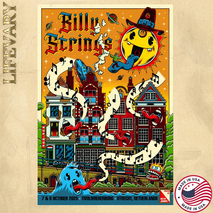 Billy Strings Oct 7-8 2025 At TivoliVredenburg Show Poster