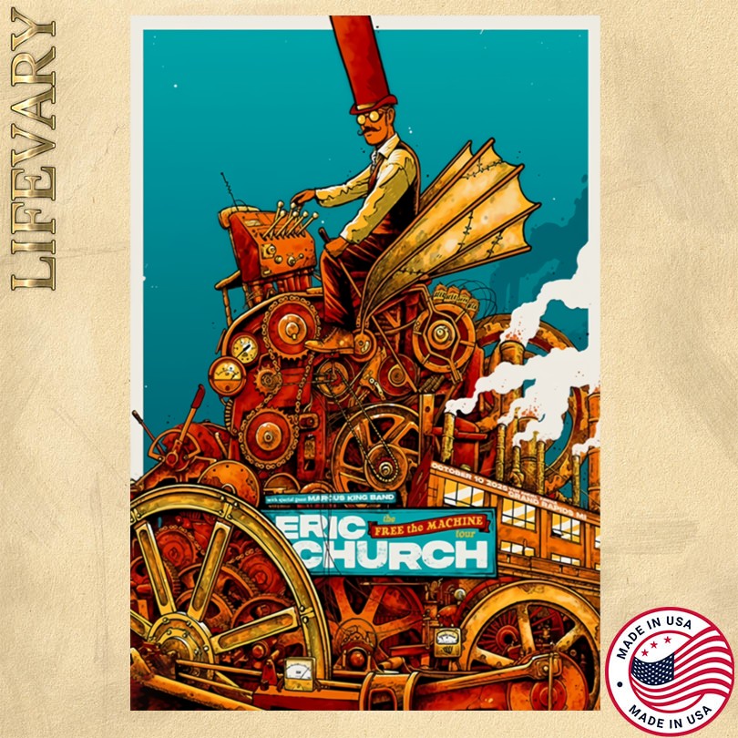 Eric Church Grand Rapids, MI October 10 2025 Merch Poster