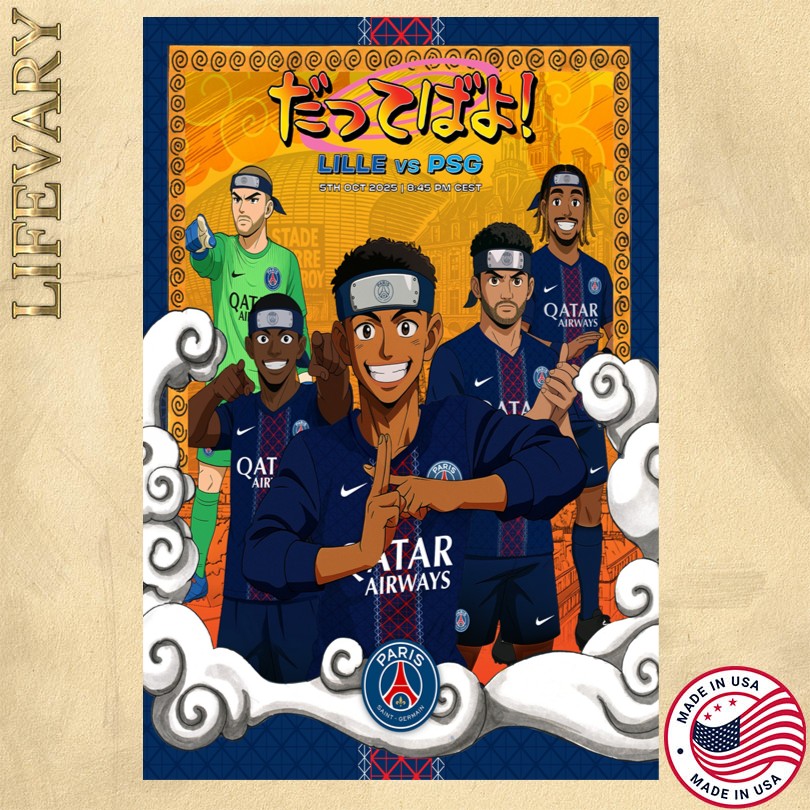 Lille Vs PSG October 5 2025 France Poster