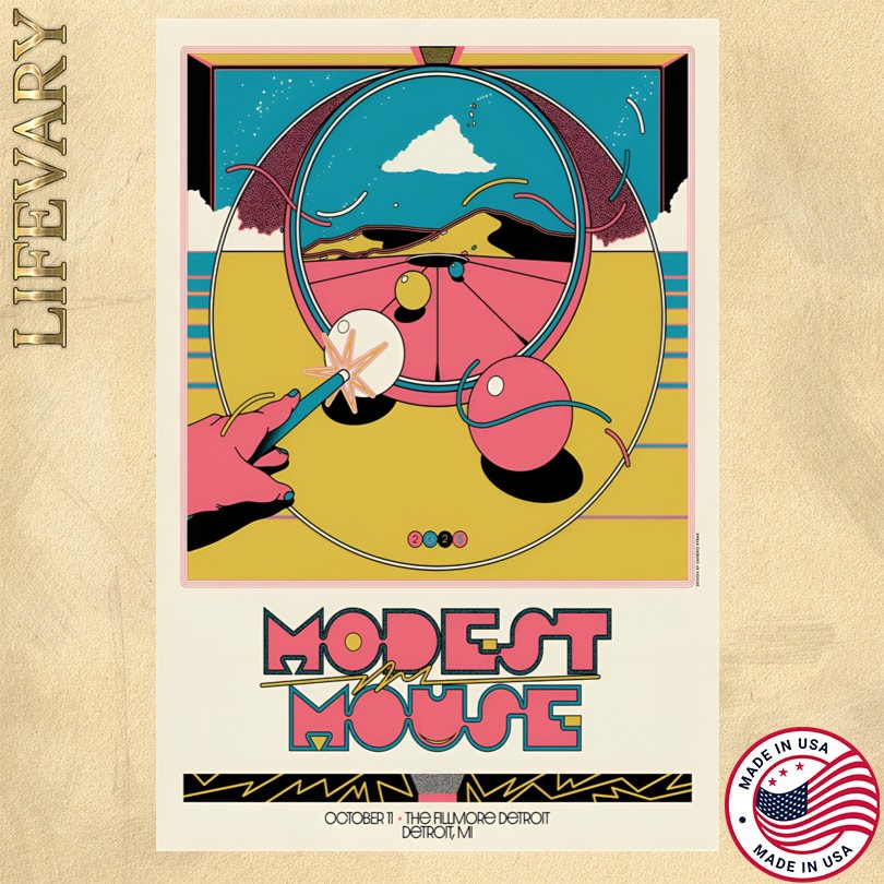 Modest Mouse October 11 2025 At The Fillmore Detroit Show Poster