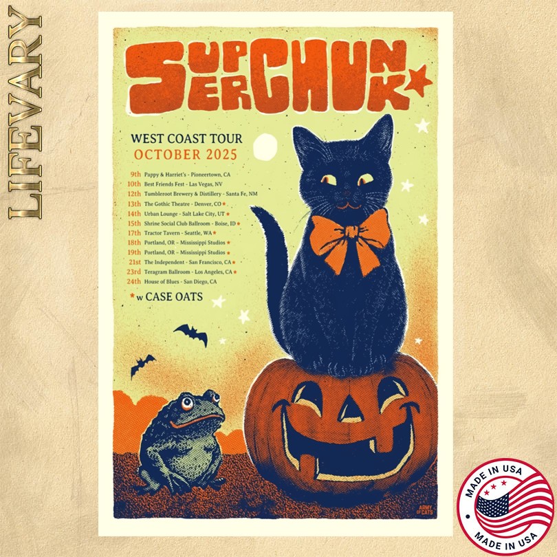 Poster Mac Superchunk West Coast Tour 2025
