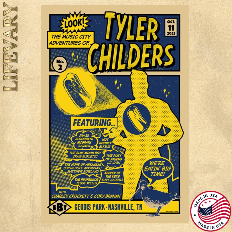 Poster Tyler Childers At GEODIS Park In Nashville, TN On Oct 11, 2025