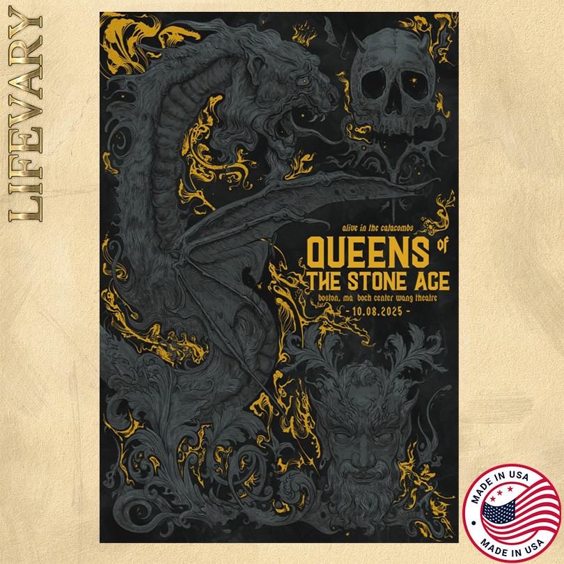 Queens Of The Stone Age Boston MA On October 8 2025 Event Poster