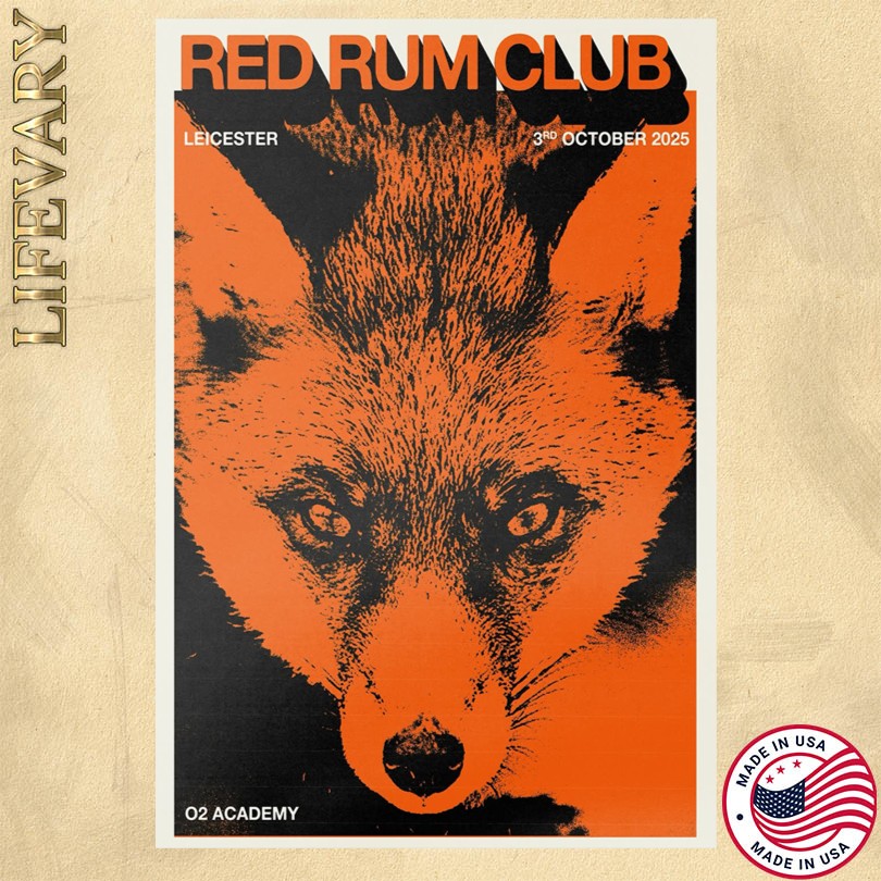 Red Rum Club October 3 2025 In Leicester UK Tour Poster