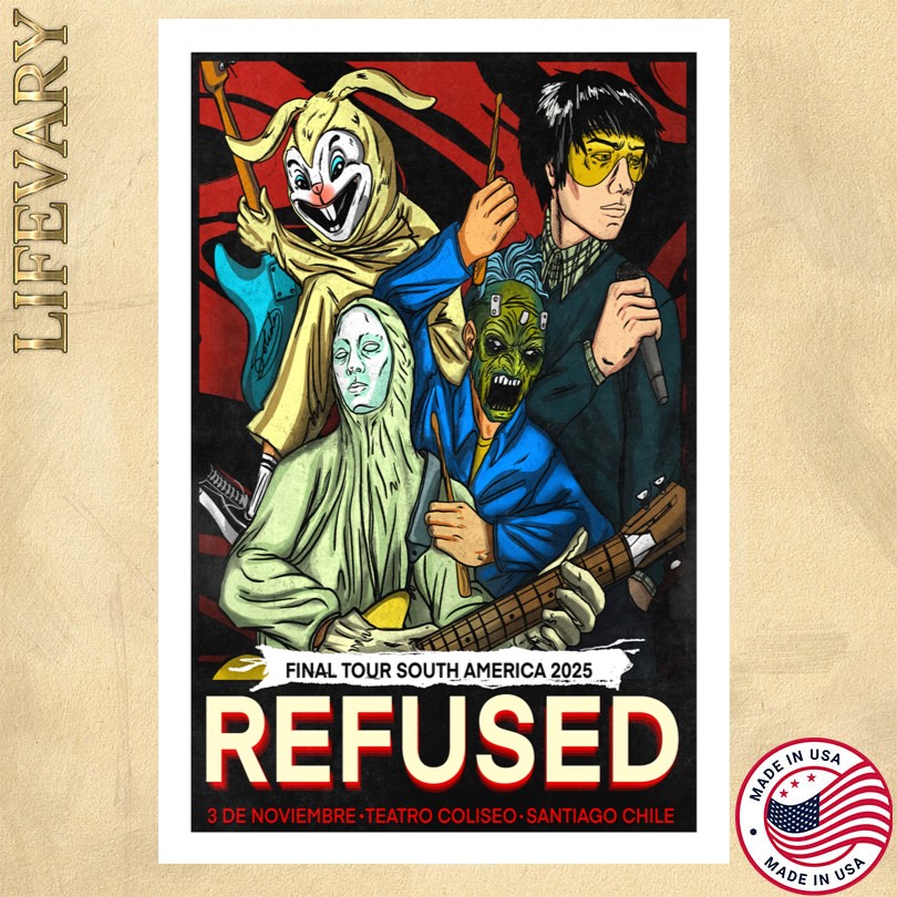 Refused O2 Academy Brixton On October 3 2025 Concert Poster